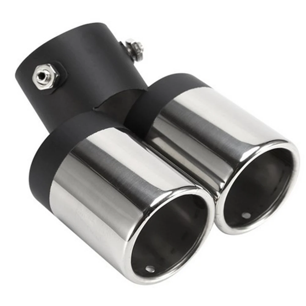 

Cars Tail Throat Modified Exhaust Pipe Outlet Accessories Tips Silver Exhause