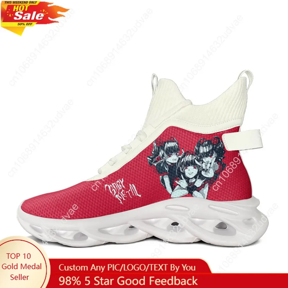 

Babymetal Japan Band High Top Running Shoes Mens Womens Hip-hop Rock Sneaker Mesh Footwear Custom Soft Elastic Sole Shoe White