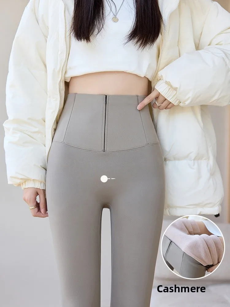 Caldi pantaloni da yoga in pelle di arca Capispalla invernale da donna No imbarazzante Pantaloni fitn Ss Pantaloni lunghi a vita alta Nylon Spandex