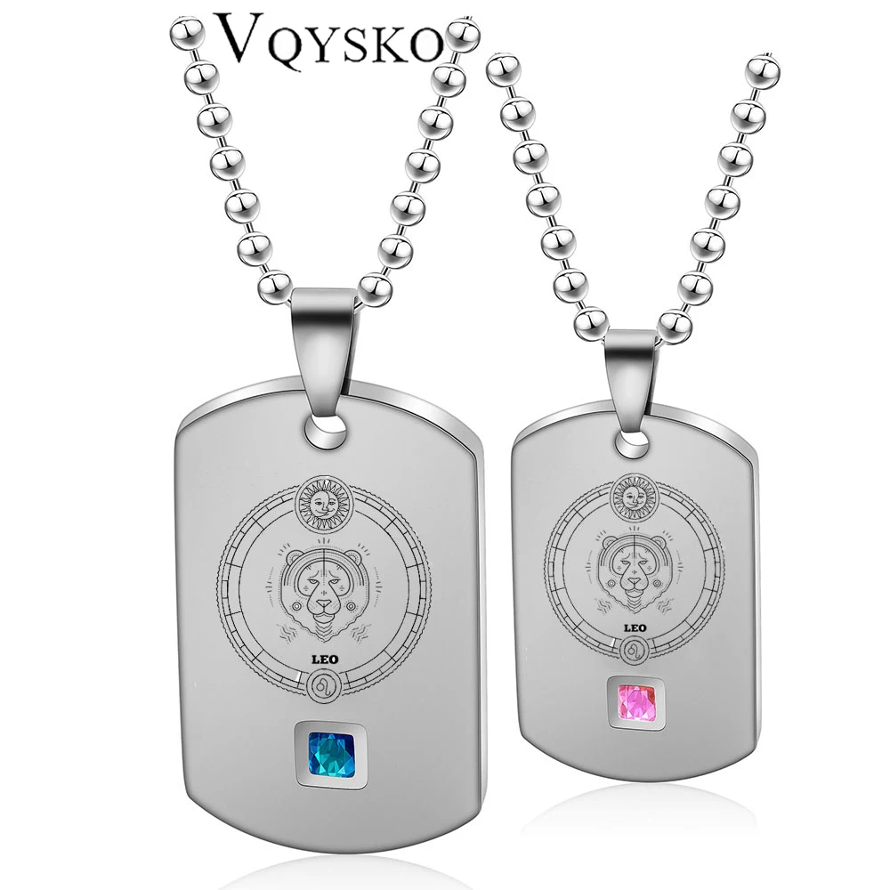 

VQYSKO 12 Zodiac Signs Constellations PendantPendant For Women Men Birthday Gifts Capricorn Cancer Leo Necklace Jewelry