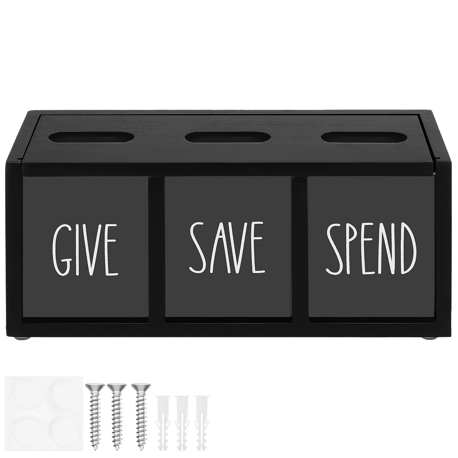 Geldbesparende kinderbox Houten geldhouder met helder zicht aan de voorkant - Bespaar plaatsen Geef ontwerp voor het onderwijzen van financiële verantwoordelijkheid