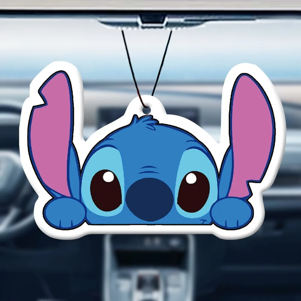 Anime Peripheral Kawaii Cute Stitch Car Fragrance Slice Scented Stick Strap Pupil Backpack Accessories Schoolgirl Small Gift