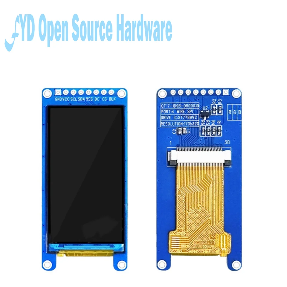 1.9-inch TFT LCD Color Module Module Drive ST7789V Resolution 170X320