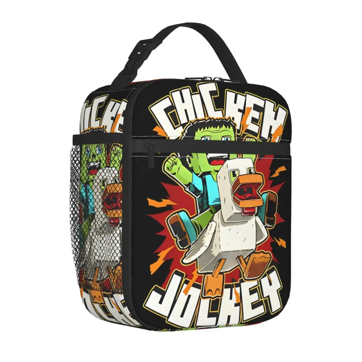 

Chicken Jockey Insulated Lunch Bags Cooler Bag Reusable Lunch Container Zombie Game Leakproof Tote Lunch Box Food Bag Picnic