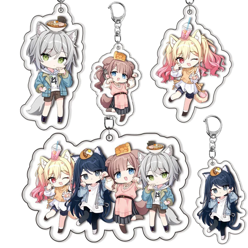 

Kawaii Cute Figure Anime Pattern Acrylic Charm Ornament Girly Heart Cartoon Keychain Car Key Ring Jewelry Birthday Gifts Toys