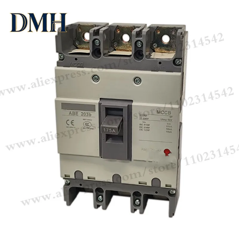 Dmh .Authentic Original Molded Case Circuit Breaker Air Switches ABS203b ABE203b 3P 125A 150A 175A 200A 225A 250A