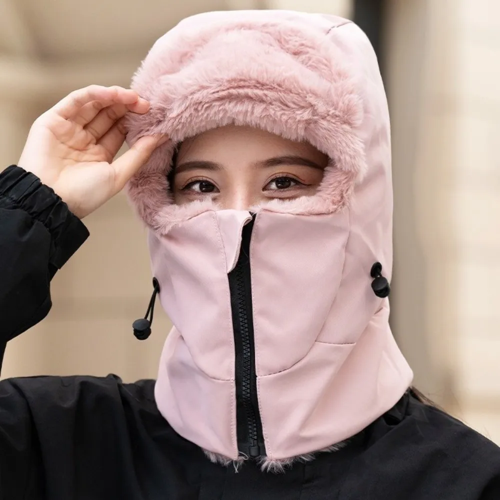 المحمولة بلون 4 في 1 الشتاء الدراجات قبعة الباردة مقاومة يندبروف وشاح دافئ قناع الوجه الدفء المخملية لي فنغ قبعة الرجال #1