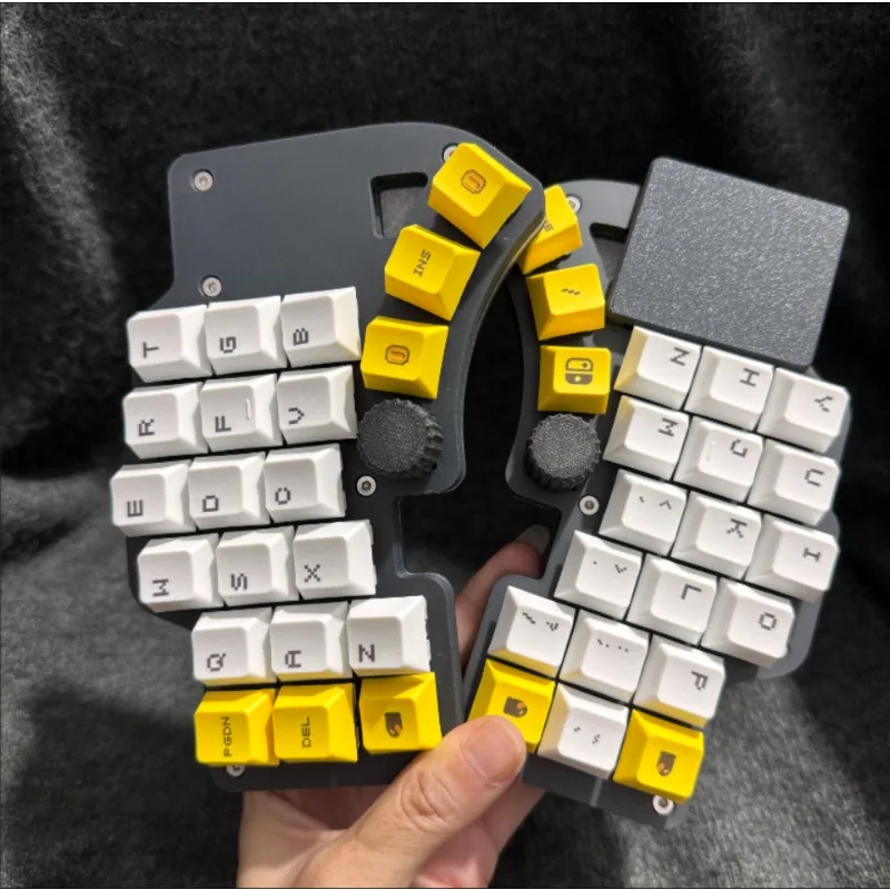 Kit Keyboard Split Maks Dilemma Baru 3X6 Kustom MX/Coc Sumbu Kabel Mode Tunggal Hot Swap Fdm KnobTouchpad Mouse DIY Kit Mekanis