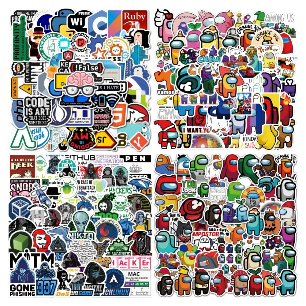Game & Hacker Computers Stickers Programmeerstickers Cadeau voor ontwikkelaars Coders Programmeurs Cybersecurity-stickers voor laptops