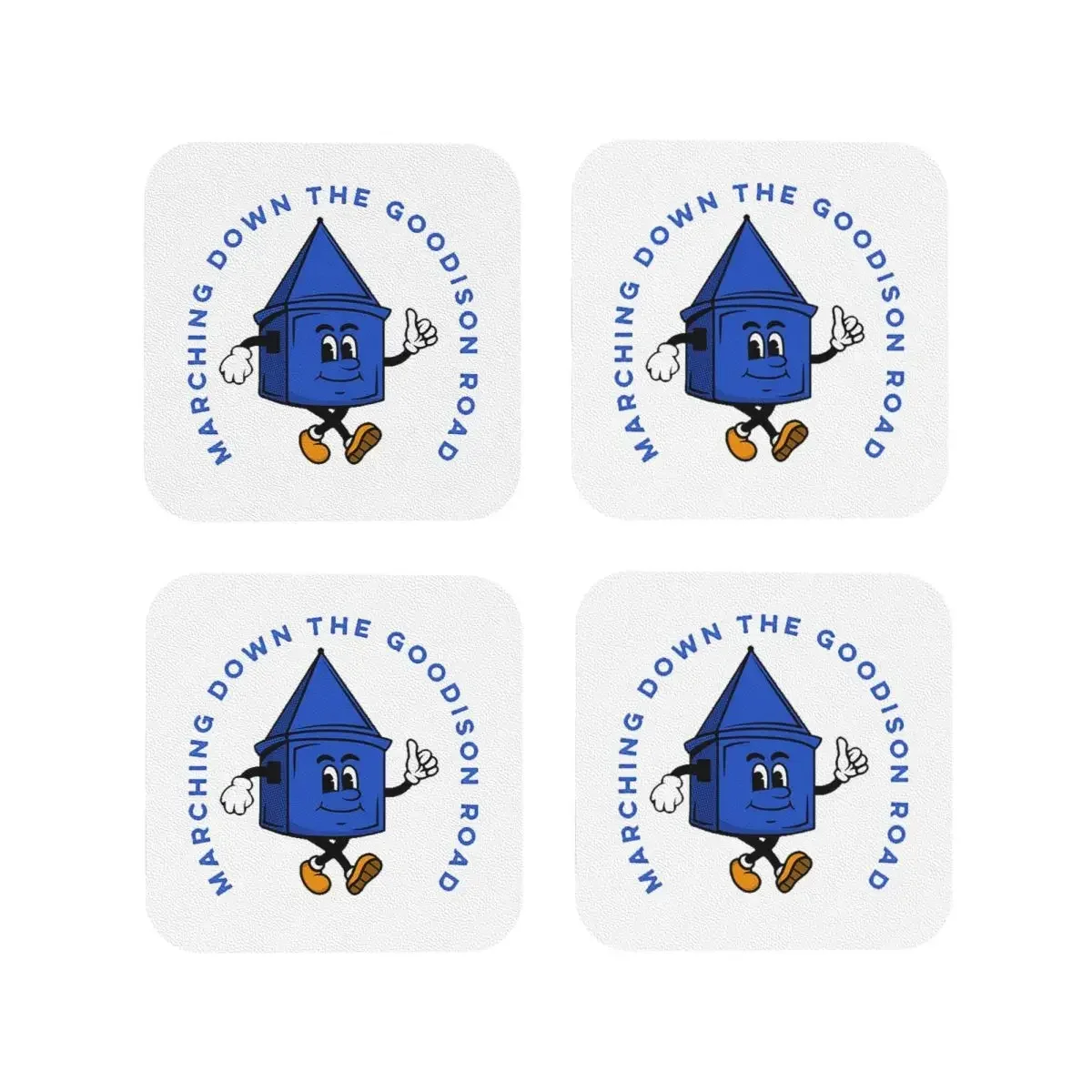 

Everton Rupert's Tower Mascot Coasters Kitchen Placemats Insulation Cup Coffee Mats For Decor Home Tableware Pads Set of 4