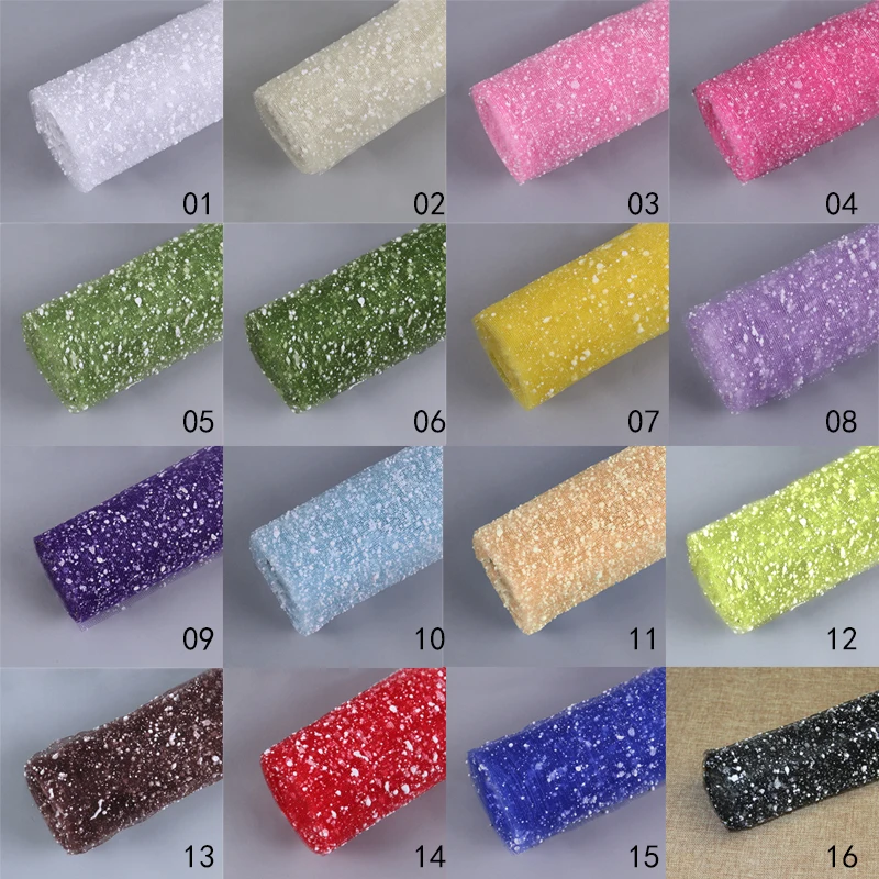 Translucent Flower Wrapping Paper Snow Dot Gauze Yarn Packaging Paper Wedding Party Florist Bouquet Material Supplies