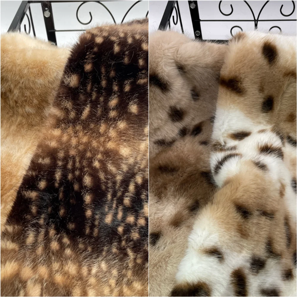

12mm Imitation Deer Point Leopard Point Plush Fabric for Faux Fur Coat Dress Set Cloth Diy By The Meter Sewing Material