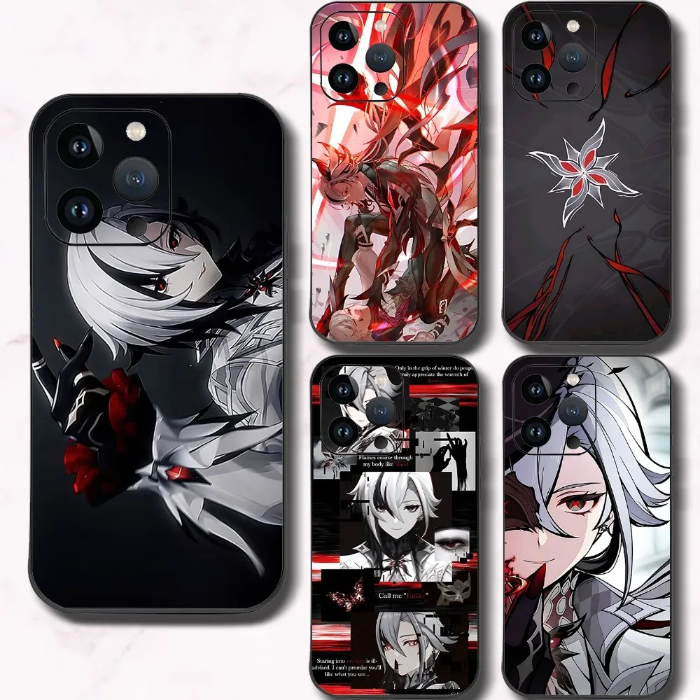 Arlecchino Genshin Impact Phone Case For Iphone 15 11 13 14 15 16 Pro Max 7 8 Plus X Xr Xs Max Se2020 12mini Cover Case