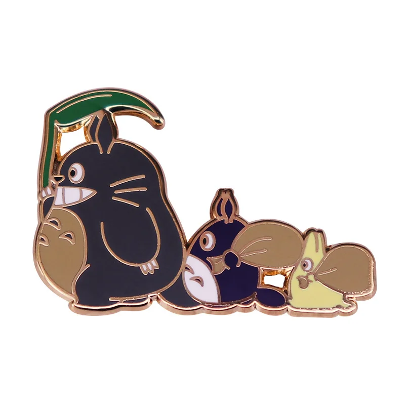 Pin de Solapa Metálico Coleccionable con Personaje de Dibujos Animados Mi Vecino Totoro, Decorativo, Souvenir de Anime, Regalo para Fans