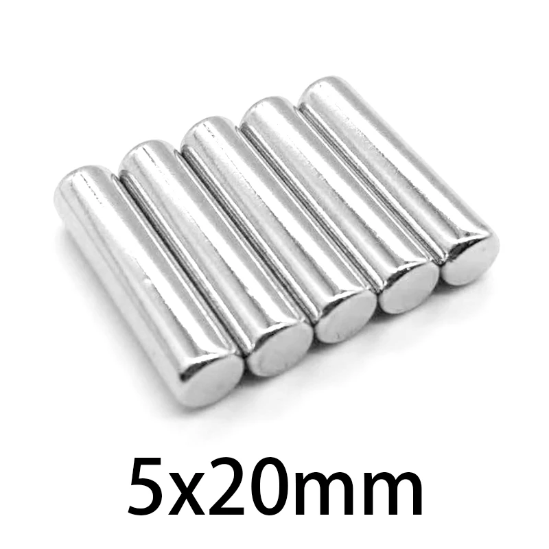 10/20/50/100Pcs Circular Strong Permanent Magnet 5x15mm 5x20mm N35 Long Disc Rare Earth Magnetic Round Neodymium Powerful Magnet