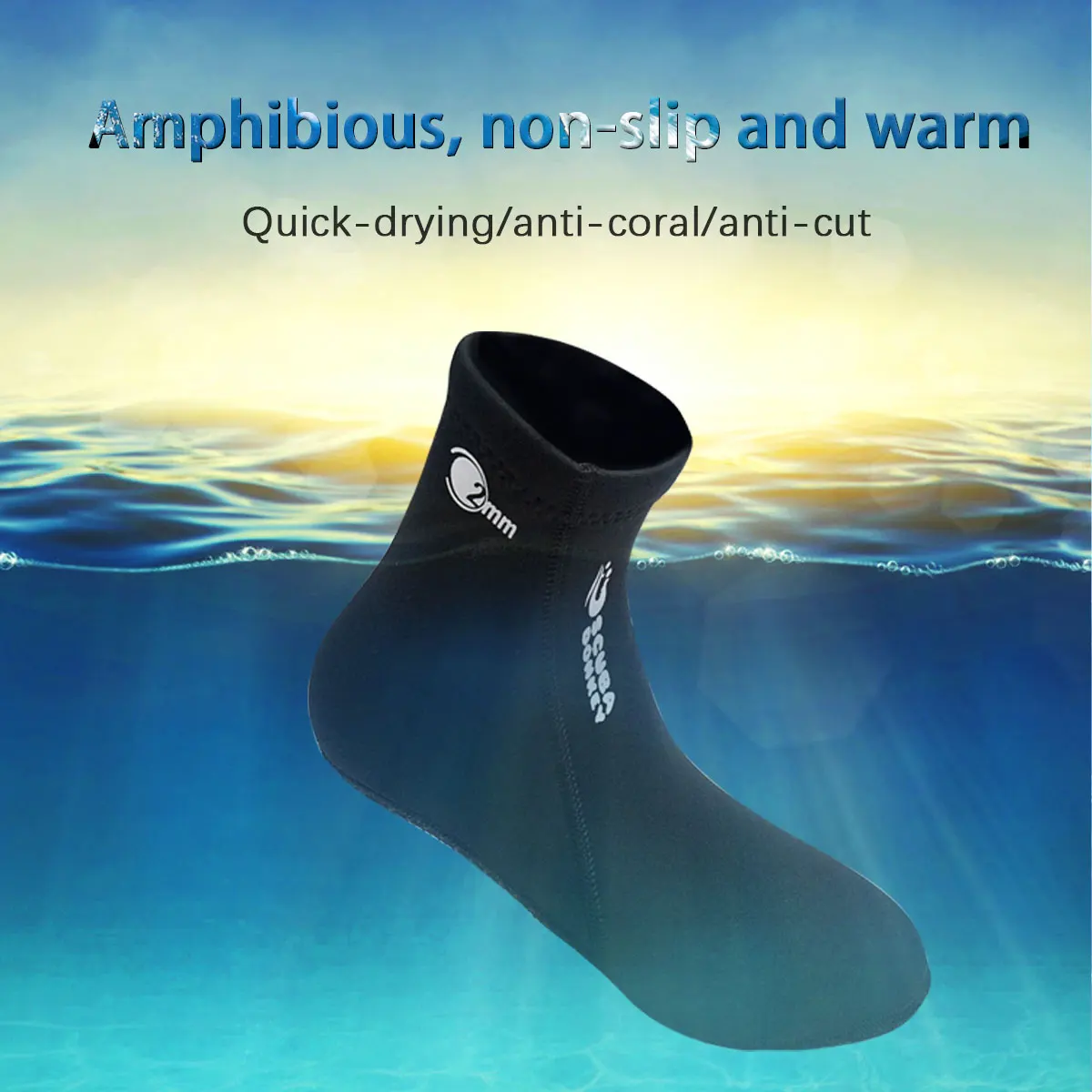 

Neoprene Water Sports Socks Durable Wear-resistant & Non-Slip for Fishing Skiing Surfing Swimming Diving And Snorkeling