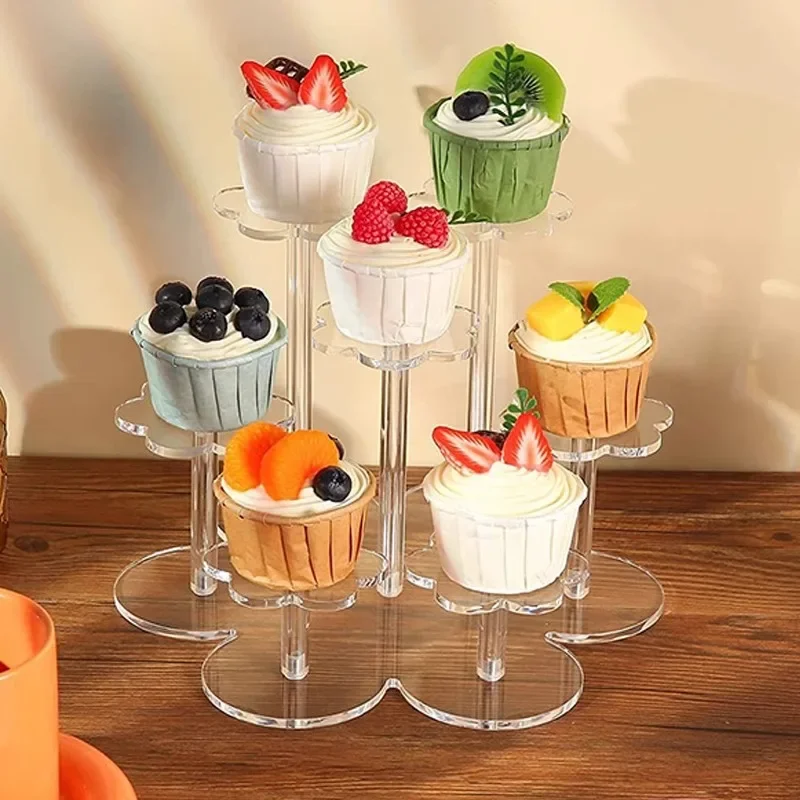 Acrylic Shelf Macaroon Cupcake Dessert Table Food Display Stand Cold Meal Table Decoration Display Stand Food Tray