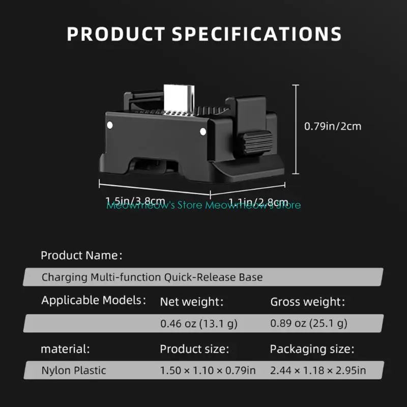 W91A الإفراج السريع كاميرا لوحية قاعدة شحن ترايبود جبل محول الإفراج السريع لجيب 3 ملحقات كاميرا العمل