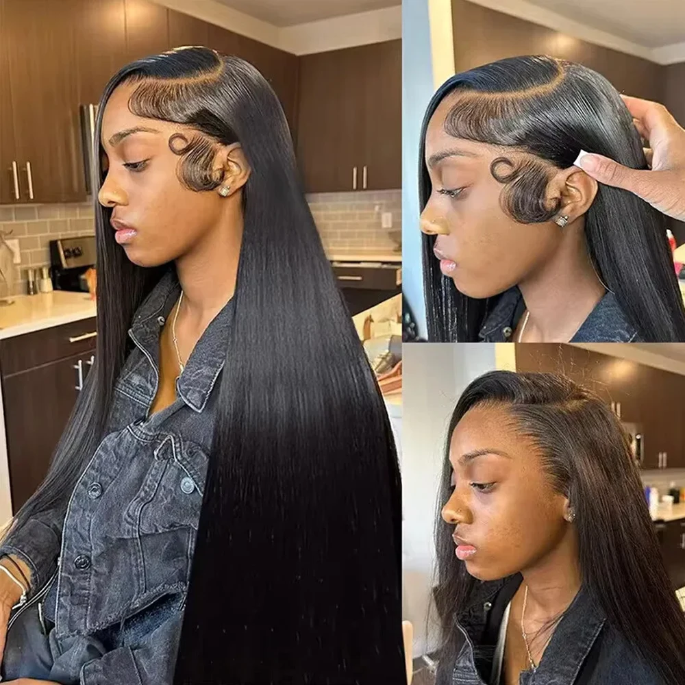 

Бесклеевые 100% Малайзийские человеческие волосы 4x6 Bone Straight Lace Front Парики из натуральных волос 30-дюймовый парик с закрытием шнурка Предварительно выщипанный для женщин