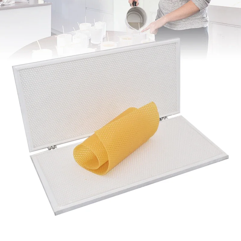 

Beeswax Portable Foundation Machine Full Aluminum Silicone Beeswax Foundation Sheet Mold Cell Size 5.4mm or 4.9mm Optional