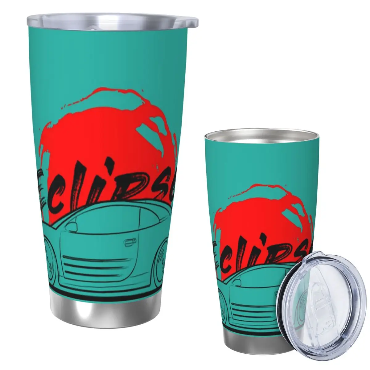 Eclipse 3 3G ECLIPSE Vaso de acero inoxidable Tazas aisladas al vacío Tazas térmicas frías Pajitas con tapa 20 oz