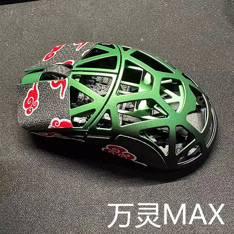 Anti-Slip Sticky Mouse Fita Anti-Suor, Magnésio, Adequado para WLmouse Beast Max, Floco de Neve, Textura Lagarto, 1 Conjunto