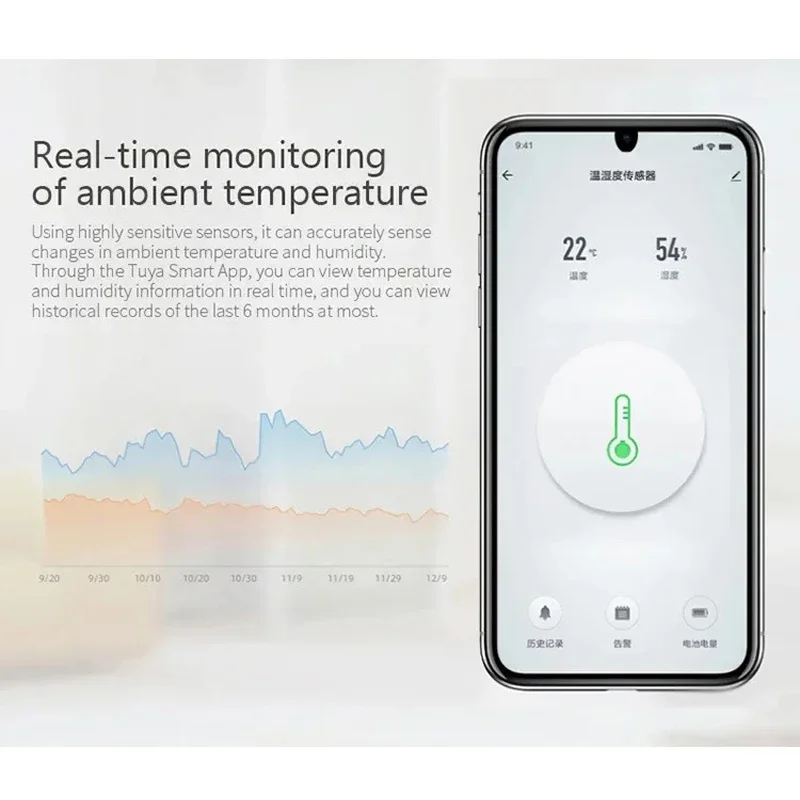 Sensor inteligente de temperatura y humedad Tuya Zigbee, Monitor de termómetro interior para trabajo doméstico con asistente de Google Home Alexa, 4 Uds.