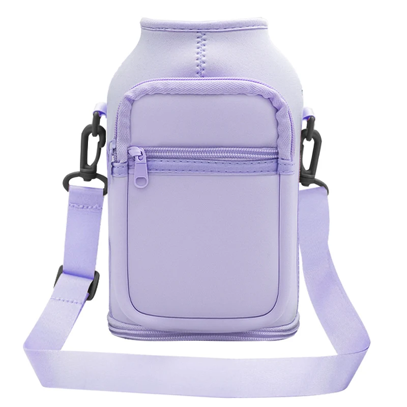 

Portable Water Bottle Bag Large Capacity with Adjustable Shoulder Strap Cup Insulated Protective Cover for 64OZ Space Cup