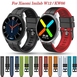 Xiaomi Mi Watch 22mm用シリコンストラップ,スマートウォッチストラップ,Mi Watch用シリコンストラップ,kw66/w12