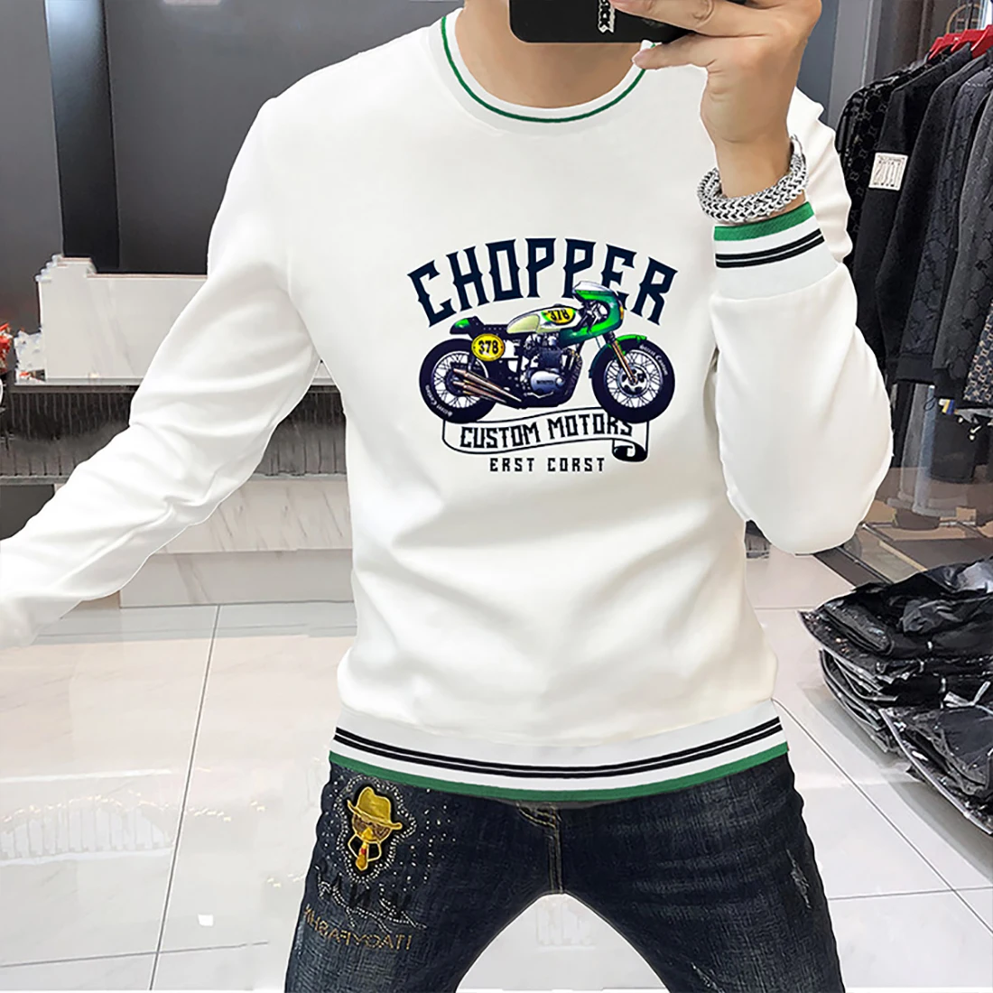 

Luxury Men's Pullover Top 3D Letter Design Trendy Causal capless Hoodie Thick Warm Autumn Winter Fashionable Man Clothing M-4XL