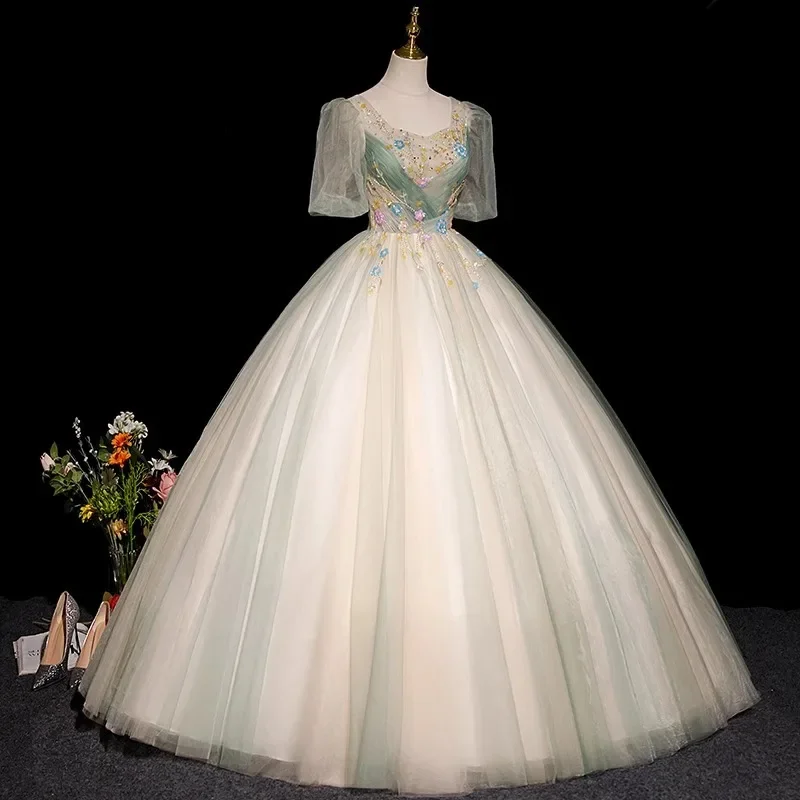 Evening Dress Sen Series Vocal Art Exam, American Voice Solo Performance, Pong Princess Dress, Adult Ceremony Dress, Female