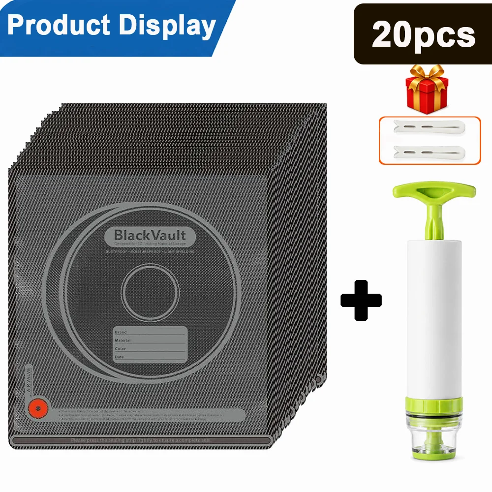 3D-Filament Vakuum-Aufbewahrungsbeutel-Set Lichtundurchlässige Wiederverwendbare Versiegelungsbeutel Staubdicht Feuchtigkeitsbeständig für PLA PETG ABS TPU ASA PA PC DP