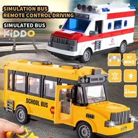 1/30 RC Bus Remote Control Car Model Tourist Sightseeing School Bus City Express Amulance Electric Double-Decker Bus Kids Gifts