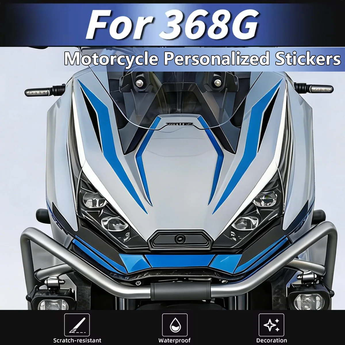 

Для ZONTES 368G 368 G 2024, аксессуары для мотоциклов, наборы наклеек на обтекатель, водонепроницаемые декоративные наклейки для головы мотоцикла