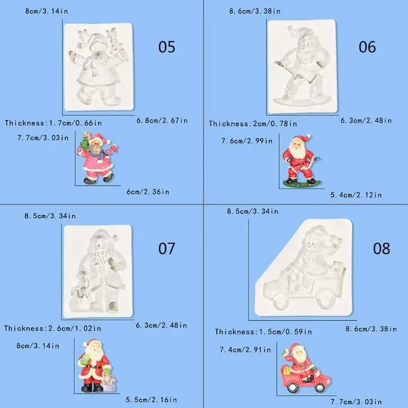 G6KF لطيف للإبداع هدايا الكريسماس شكل ثلاثية الأبعاد سيليكون قالب الكعكة أدوات كعكة فندان لكب كيك فندان الكعك الحلوى