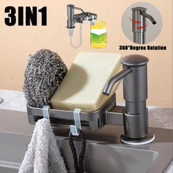 Kitchen Sink Soap Dispenser Extension Tube Detergent Pusher Hand Push Extension Tube Dishwashing Liquid Pusher Organizer Stand