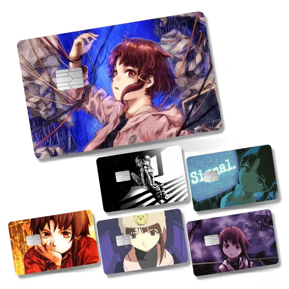 Anime S-Serial Experiments L-lain Anime Cartoon Sticker Film Skin For Credit Card Debit Bank Bus Card Small Big Chip No Chip