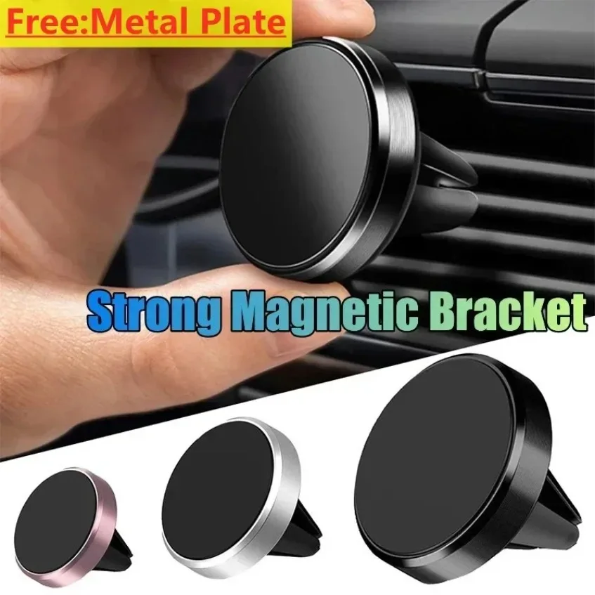 Car Air Vent Magnetic Phone Holder GPS Smartphone Stand Mount For Mag-safe iPhone 16 15 14 13 12 Pro Xiaomi Samsung Mini Stand view 2