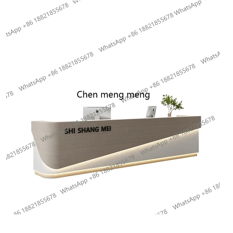 X188 Simple and modern hotel lobby, service desk, front desk, reception desk, sales department, welcome counter, beauty salon, b