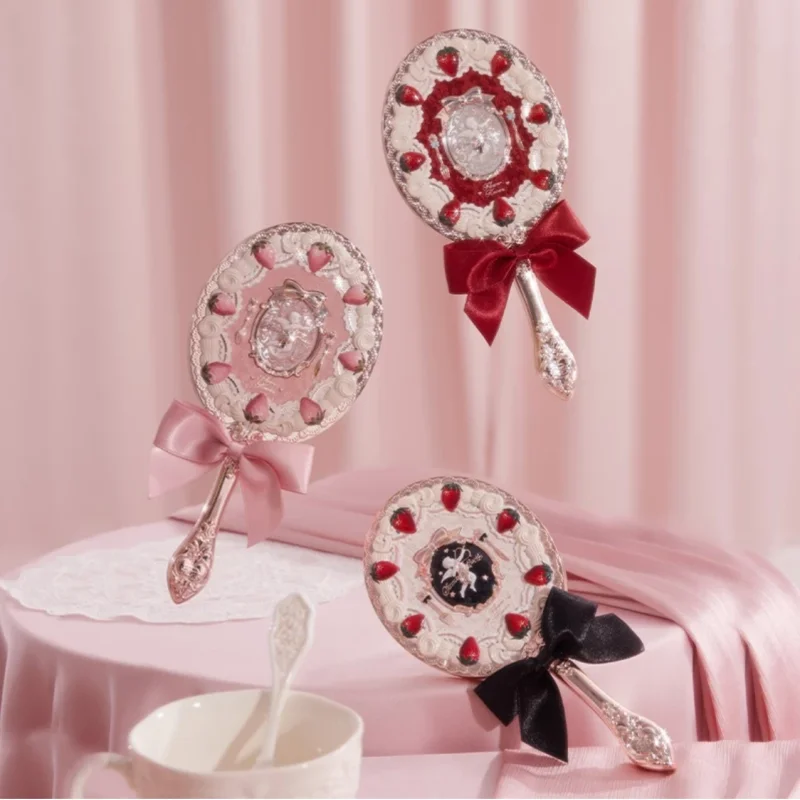 Flower Knows Strawberry Cupid Collection Hand Mirrors Cute Creamy Cake Makeup Mirrors