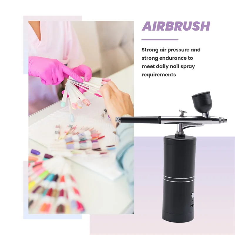 2X Airbrush Kit With Compressor Rechargeable Cordless Non-Clogging High-Pressure Airbrush Set-[LUCK 9]
