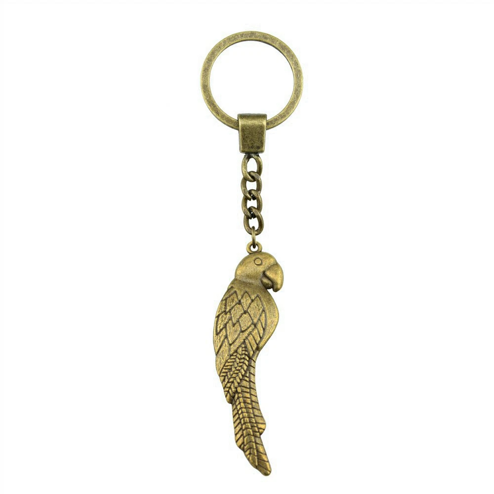 Men Keychain DIY Metal Holder Chain Vintage Owl Pendant Creative Party Jewelry Accessories view 2