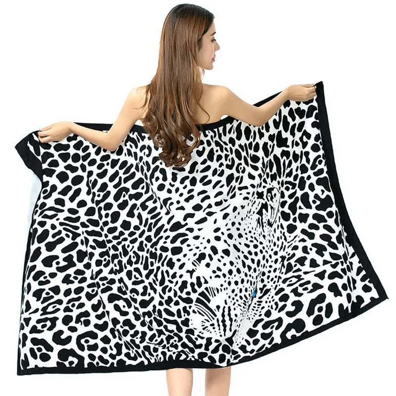 Leopard Print Beach Towel Extra Large Summer Thin Print For Adult Men And Women