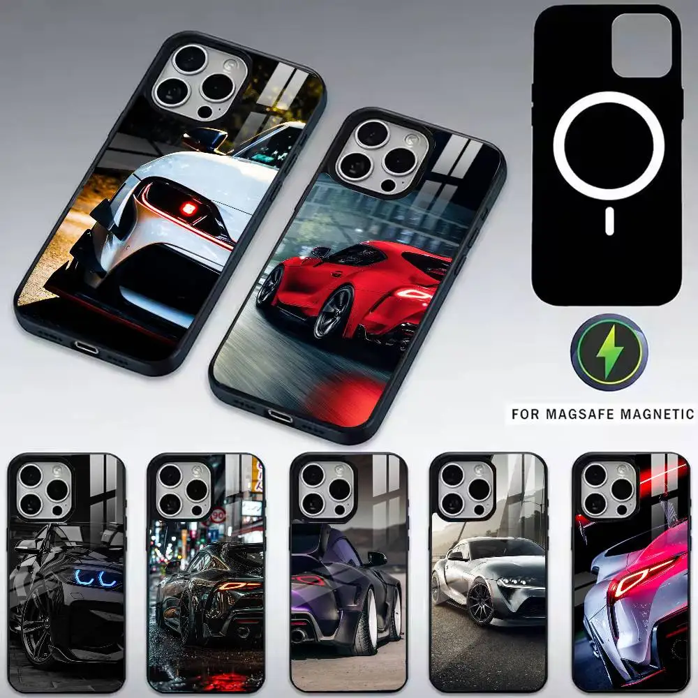 

Sports C-Car Supraes-s Phone Case For iPhone17,16,15,14,13,12,11 Plus,Pro Magnetic with Magsafe Wireless Charging