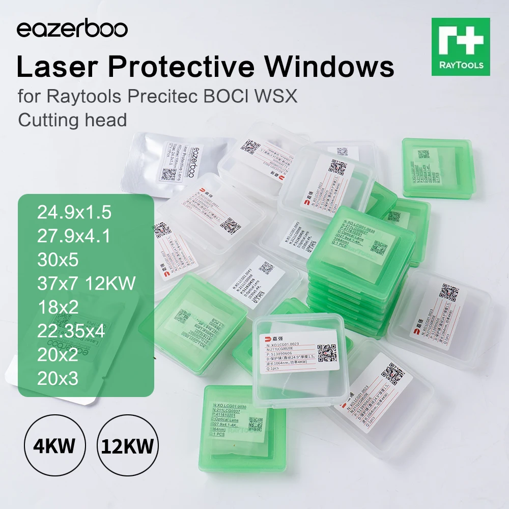 Raytools Original Laser Protective Lens 18x2 24.9x1.5 4kw 27.9x4.1 37x7 12kw For Raytools BM110 BM111 BT240S Laser Head Parts