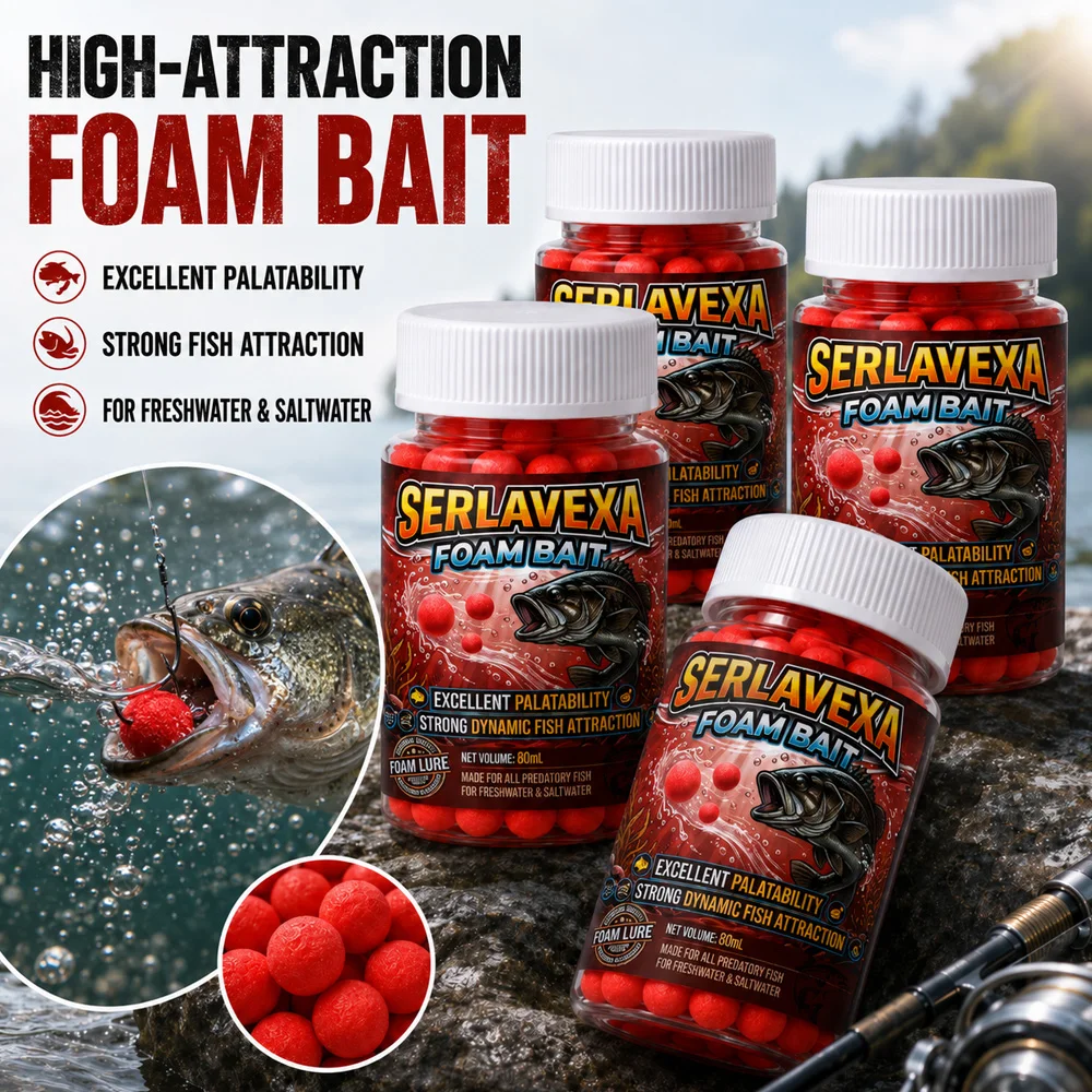 80ml Red Foam Fishing Bait High Attraction Artificial Lure C