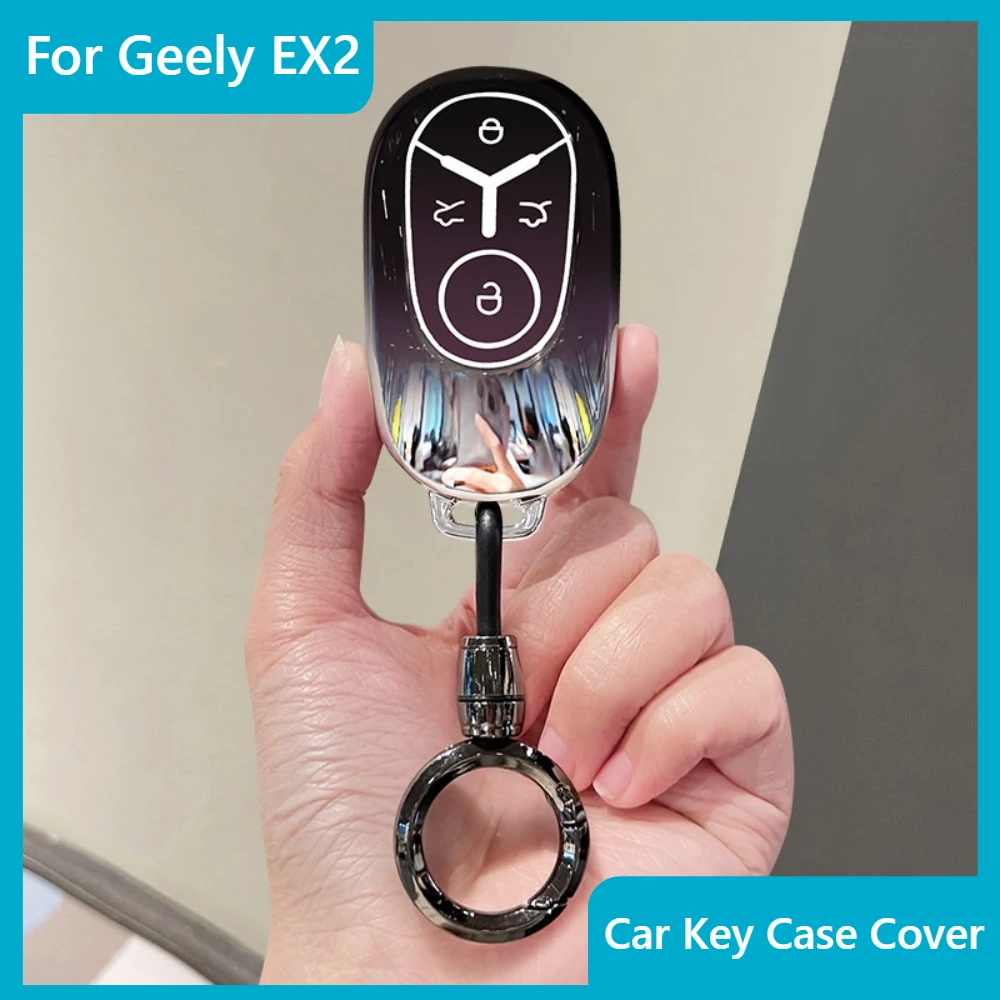 

For Geely EX2 Car Key Case Cover Full Wrap Anti Scratch Waterproof Automobile Smart Remote Protective Shell Interior Accessories