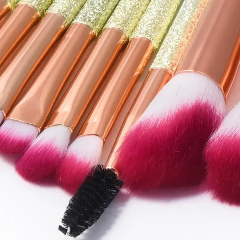 16 pezzi/set pennelli per trucco fondotinta in polvere fard sopracciglio ombretto miscelazione kit pennelli cosmetici strumento per trucco