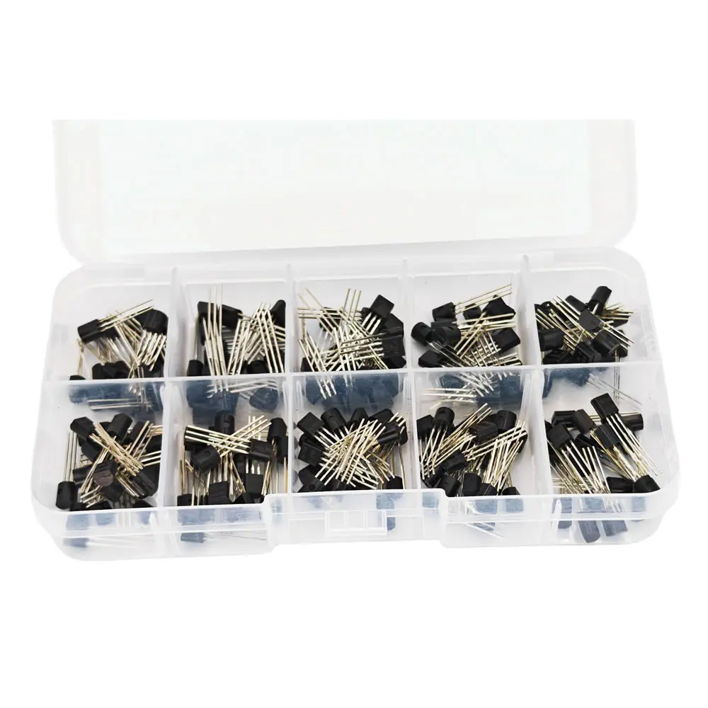 200Pcs Transistor Set PNP NPN TO-92 Transistor Kit Assortment Box BC327 BC337 BC517 BC547 BC548 BC549 BC550 BC556 BC557