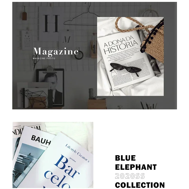 INS โมเดลนิตยสาร21x28cm, อุปกรณ์ประกอบฉากการถ่ายภาพถ่ายกลางแจ้งเครื่องสำอางเครื่องประดับการถ่ายภาพสำหรับพื้นหลังสตูดิโอถ่ายภาพ